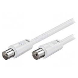 Cablu Coaxial Alb 3.5m 75Ω 9.5mm Priză și Mufă