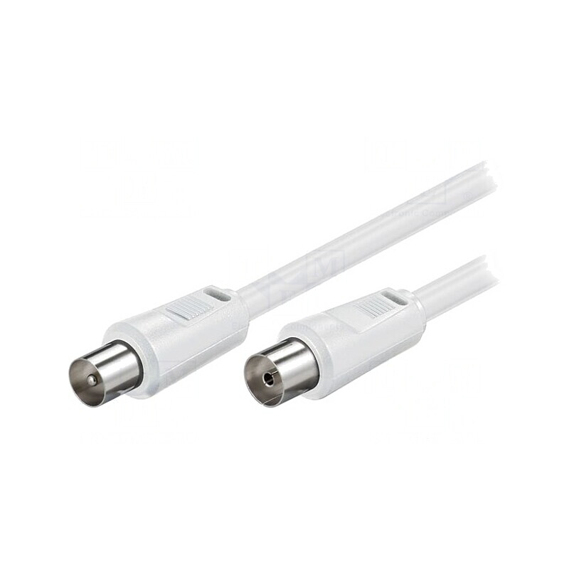 Cablu Coaxial Alb 3.5m 75Ω 9.5mm Priză și Mufă | Electronic-mag.ro | Componente Electronice