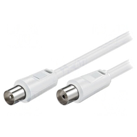 Cablu Coaxial Alb 3.5m 75Ω 9.5mm Priză și Mufă | Electronic-mag.ro | Componente Electronice