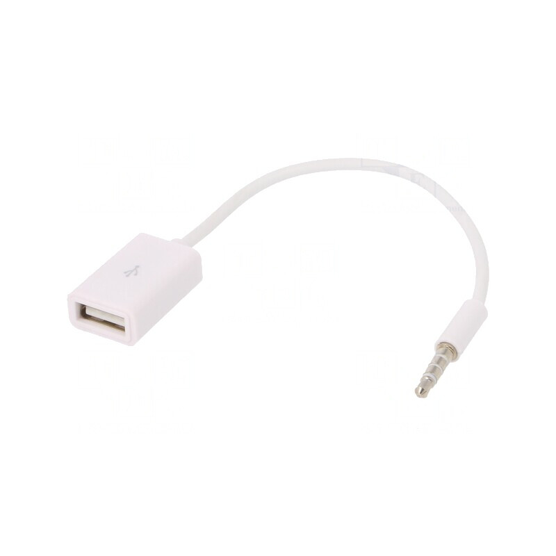 Adaptor Jack 3.5mm 4pin USB A Alb 0.15m | Electronic-mag.ro | Componente Electronice