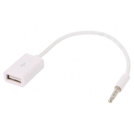 Adaptor Jack 3.5mm 4pin USB A Alb 0.15m | Electronic-mag.ro | Componente Electronice