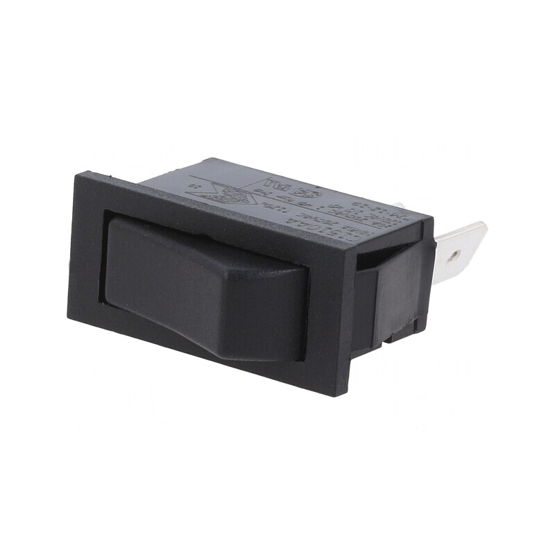 Rocker Switch ON-ON 16A 250VAC 6.3mm Terminals | Electronic-mag.ro | Componente Electronice