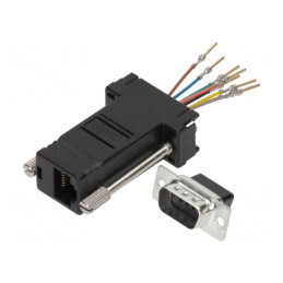 Adaptor D-Sub 9pin tată la RJ45 soclu | Electronic-mag.ro | Componente Electronice