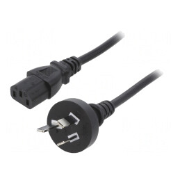 Cablu Alimentare 3x0.75mm2 1m IEC C13 PVC | Electronic-mag.ro | Componente Electronice