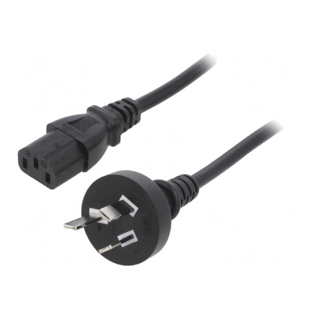 Cablu Alimentare 3x0.75mm2 1m IEC C13 PVC | Electronic-mag.ro | Componente Electronice