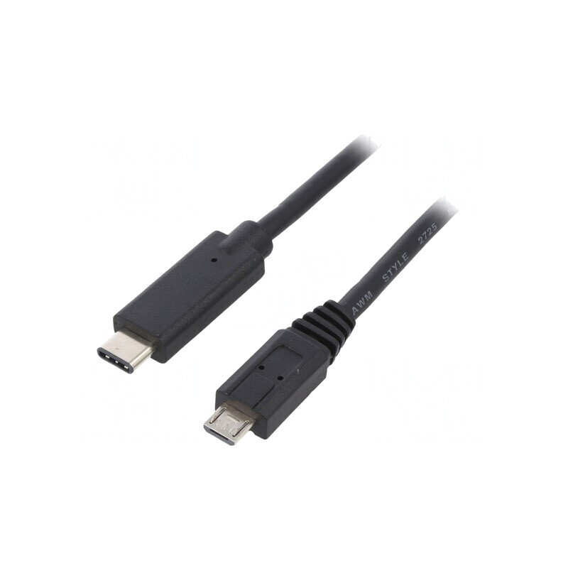 Cablu USB 2.0 USB B Micro la USB C 1.2m Negru | Electronic-mag.ro | Componente Electronice Cablu USB 2.0 USB B Micro la USB C 1.2m Negru | Electronic-mag.ro | Componente Electronice