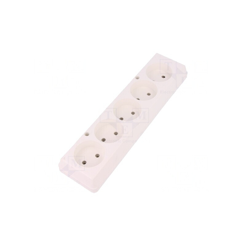 Conector Alimentare AC Mamă Splitter Alb 2P 250V 16A IP20 | Electronic-mag.ro | Componente Electronice