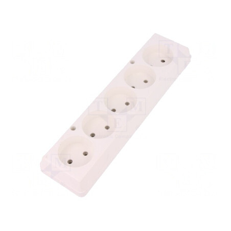 Conector Alimentare AC Mamă Splitter Alb 2P 250V 16A IP20 | Electronic-mag.ro | Componente Electronice