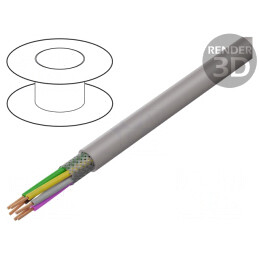 Cablu UNITRONIC® LiHCH 6x0,25mm2 PO 60V fără halogen gri-bej | Electronic-mag.ro | Componente Electronice