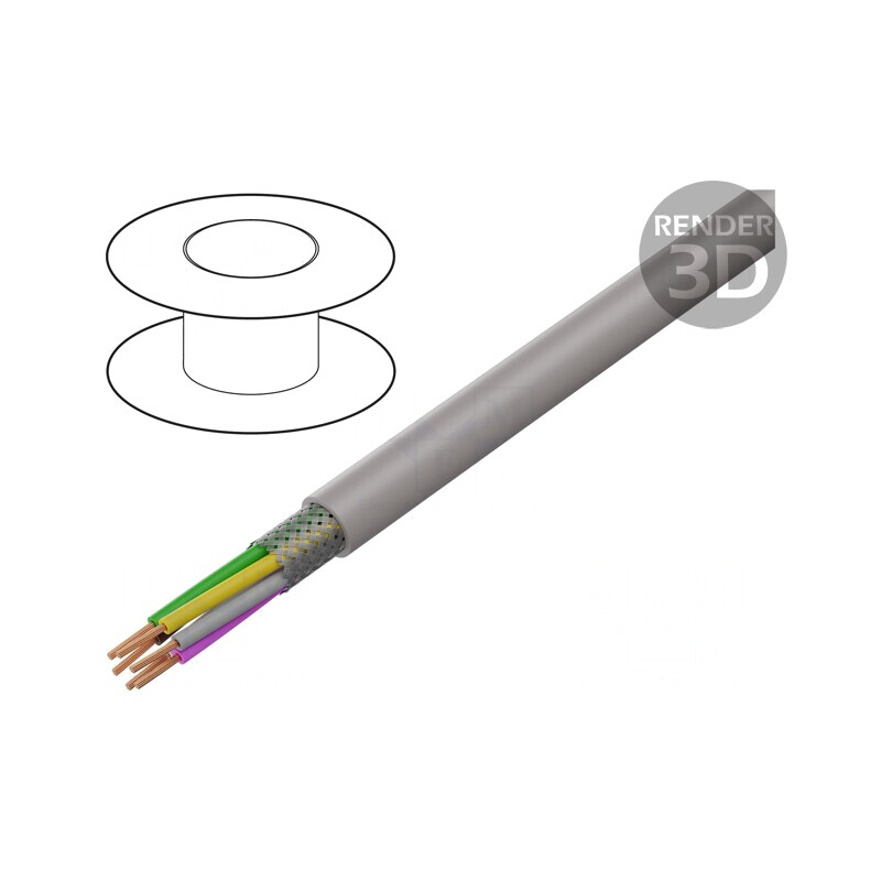Cablu UNITRONIC® LiHCH 6x0,25mm2 PO 60V fără halogen gri-bej | Electronic-mag.ro | Componente Electronice