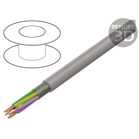 Cablu UNITRONIC® LiHCH 6x0,25mm2 PO 60V fără halogen gri-bej | Electronic-mag.ro | Componente Electronice