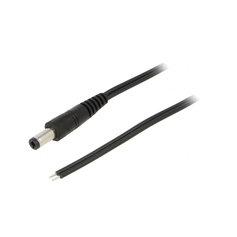 Cablu Alimentare DC 5.5/2.5 1.5m Negru | Electronic-mag.ro | Componente Electronice