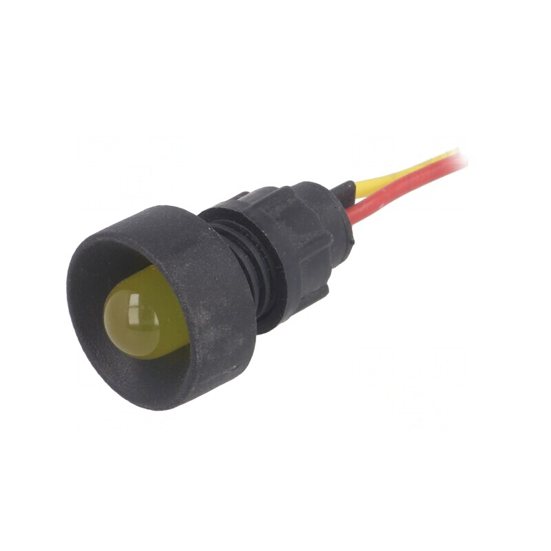 Lampă LED de control galbenă 12-24V Ø13mm | Electronic-mag.ro | Componente Electronice