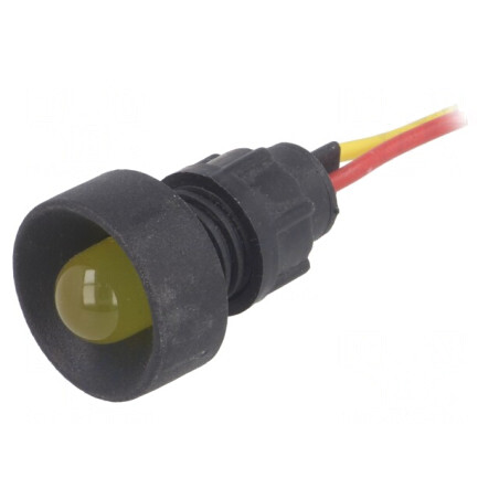 Lampă LED de control galbenă 12-24V Ø13mm | Electronic-mag.ro | Componente Electronice