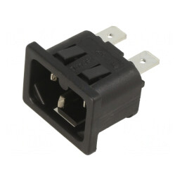 Conector Alimentare AC Soclu Tată 10A 250VAC | Electronic-mag.ro | Componente Electronice