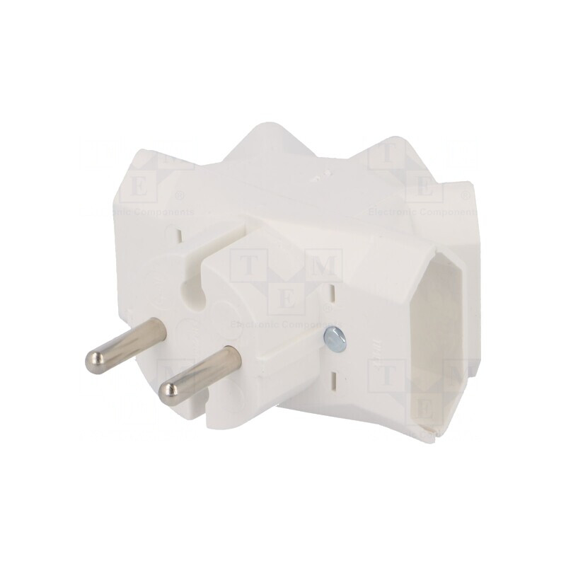 Splitter Alimentare AC 2P 250VAC 6A Alb | Electronic-mag.ro | Componente Electronice