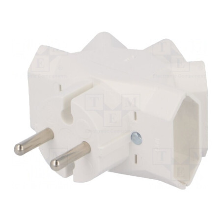 Splitter Alimentare AC 2P 250VAC 6A Alb | Electronic-mag.ro | Componente Electronice