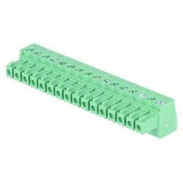 Regletă de Conexiuni Deconectabilă 16 Piste 3,81mm Dreptă | Electronic-mag.ro | Componente Electronice