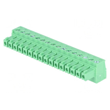 Regletă de Conexiuni Deconectabilă 16 Piste 3,81mm Dreptă | Electronic-mag.ro | Componente Electronice