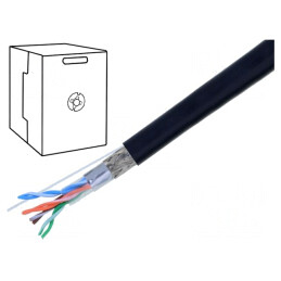 Cablu Ethernet Industrial SF/UTP 5e 26AWG PVC | Electronic-mag.ro | Componente Electronice