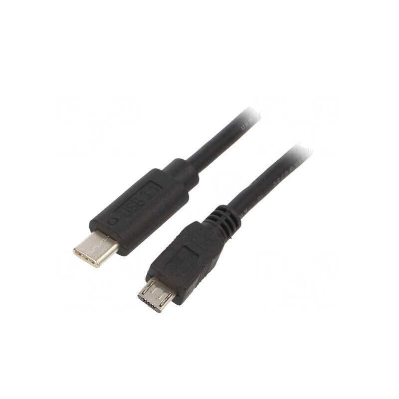 Cablu USB 2.0 Micro USB-B la USB-C Aurit 1.8m Negru | Electronic-mag.ro | Componente Electronice Cablu USB 2.0 Micro USB-B la USB-C Aurit 1.8m Negru | Electronic-mag.ro | Componente Electronice