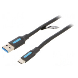 Cablu USB 3.0 A la C 0,25m Negru