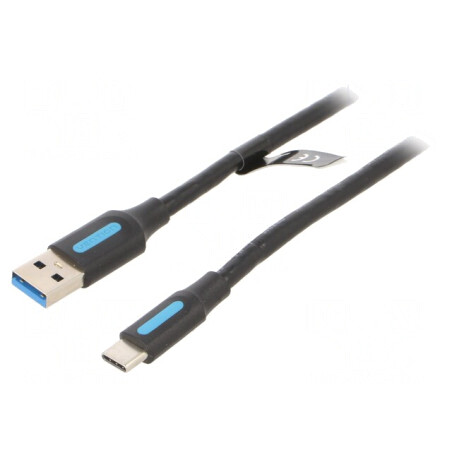 Cablu USB 3.0 A la C 0,25m Negru | Electronic-mag.ro | Componente Electronice
