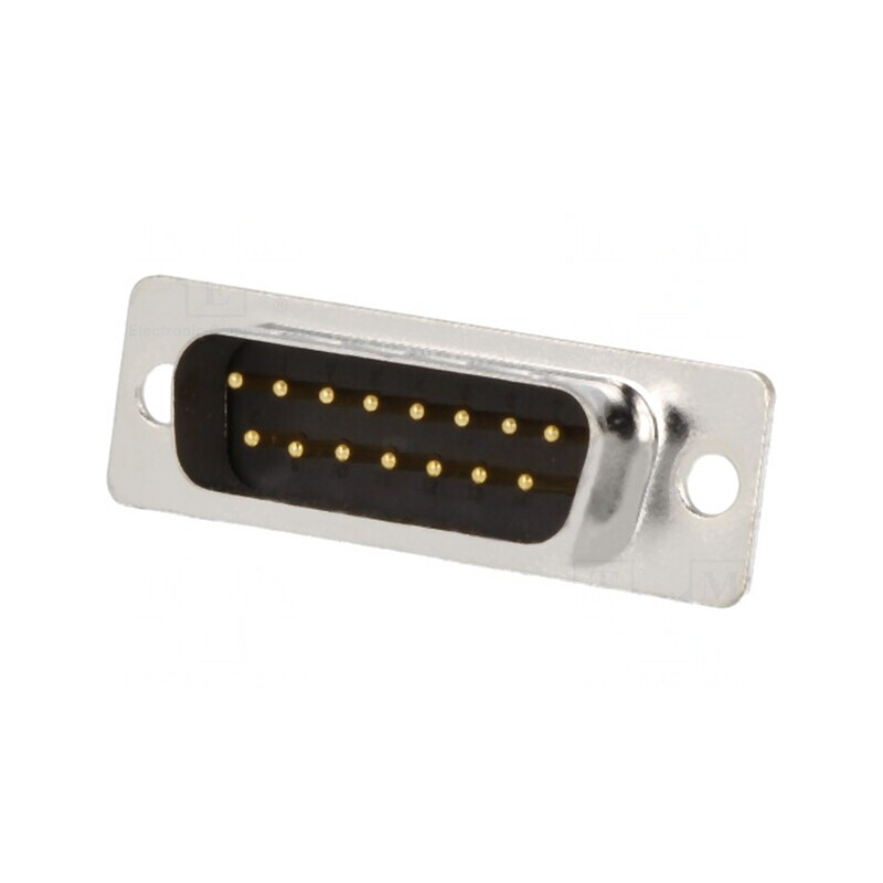 Mufă D-Sub 15 PIN Aurită Neagră pentru Lipire pe Cablu | Electronic-mag.ro | Componente Electronice Mufă D-Sub 15 PIN Aurită Neagră pentru Lipire pe Cablu | Electronic-mag.ro | Componente Electronice