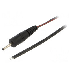 Cablu Alimentare DC 2.35/0.7 mm Negru 1.5m | Electronic-mag.ro | Componente Electronice