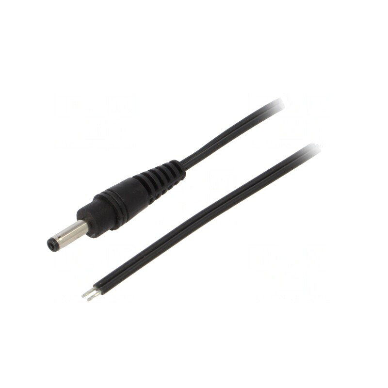 Cablu Alimentare DC 3.5/1.3 Negru 1.5m | Electronic-mag.ro | Componente Electronice