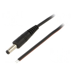 Cablu Alimentare DC 4.8/1.7 Negru 1.5m | Electronic-mag.ro | Componente Electronice