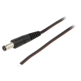 Cablu Alimentare 1,5m DC 5,5/1,7 Mufă Dreaptă Negru | Electronic-mag.ro | Componente Electronice