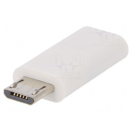 Adaptor USB 2.0 Micro USB B la USB C Alb | Electronic-mag.ro | Componente Electronice