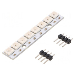 Modul LED RGB 5050 5VDC pentru Arduino cu 8 diode | Electronic-mag.ro | Componente Electronice