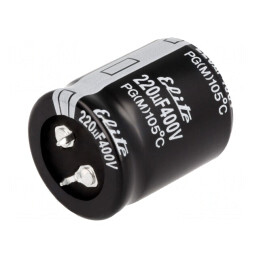 Condensator Electrolitic SNAP-IN 220uF 400V 30x35mm | Electronic-mag.ro | Componente Electronice