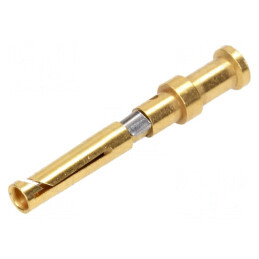 Pin mamă aliaj cupru aurit 1mm2 10A Han D® HMC crimpat | Electronic-mag.ro | Componente Electronice