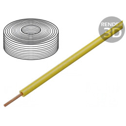 Cablu electric litat PVC galben 0,25mm2 10m 100V | Electronic-mag.ro | Componente Electronice