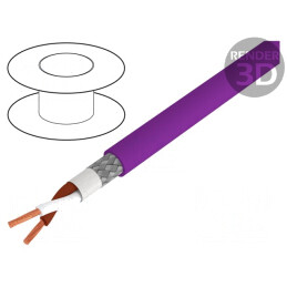 Cablu Date 1x2x0,34mm2 Violet Cu | Electronic-mag.ro | Componente Electronice