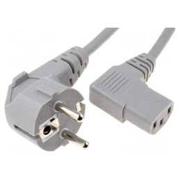 Cablu Electric 3x0,75mm2 PVC 1m Gri 10A 250V Uni-Schuko | Electronic-mag.ro | Componente Electronice