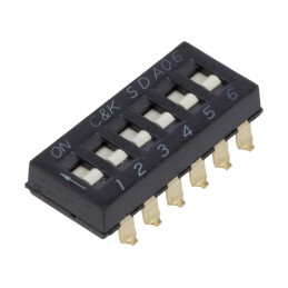 Comutator DIP-SWITCH 6 Secțiuni ON-OFF 24VDC | Electronic-mag.ro | Componente Electronice
