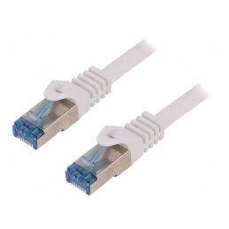 Cablu Patch S/FTP Cat6a Alb 1.5m LSZH | Electronic-mag.ro | Componente Electronice