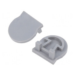Obturator argintiu pentru profil LED, set 10 buc. | Electronic-mag.ro | Componente Electronice