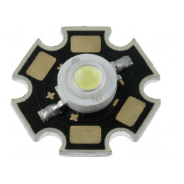 LED putere; STAR; alb rece; 120°; P: 1W; 85÷100lm