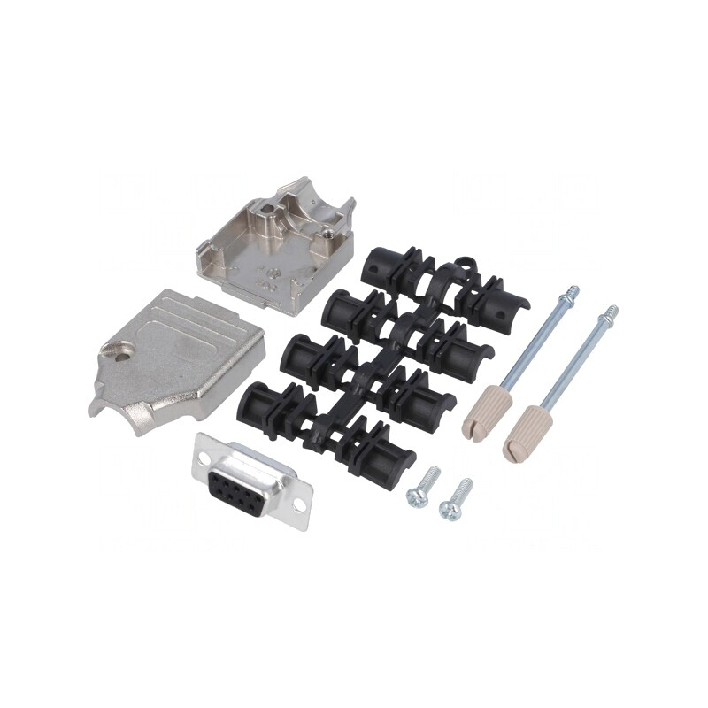 D-Sub 9-Pin Mufă Mamă pentru Lipire pe Cablu Kit Complet | Electronic-mag.ro | Componente Electronice