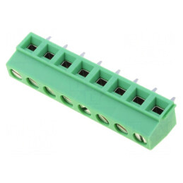 Regletă de conexiuni PCB unghi 90° 5,08mm 8 piste 10A | Electronic-mag.ro | Componente Electronice