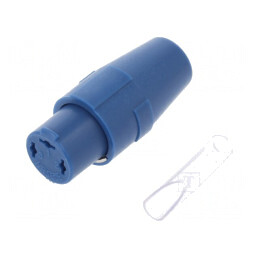 Conector Circular Mufă RP Mamă 3 Pin 5A 250V 4mm Argintat | Electronic-mag.ro | Componente Electronice