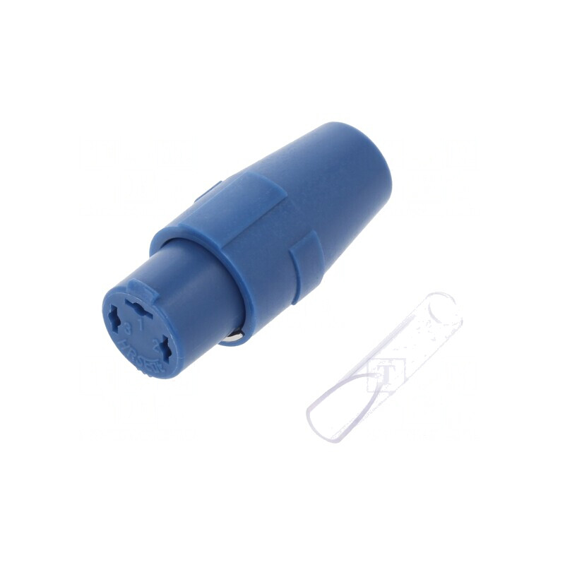 Conector Circular Mufă RP Mamă 3 Pin 5A 250V 4mm Argintat | Electronic-mag.ro | Componente Electronice