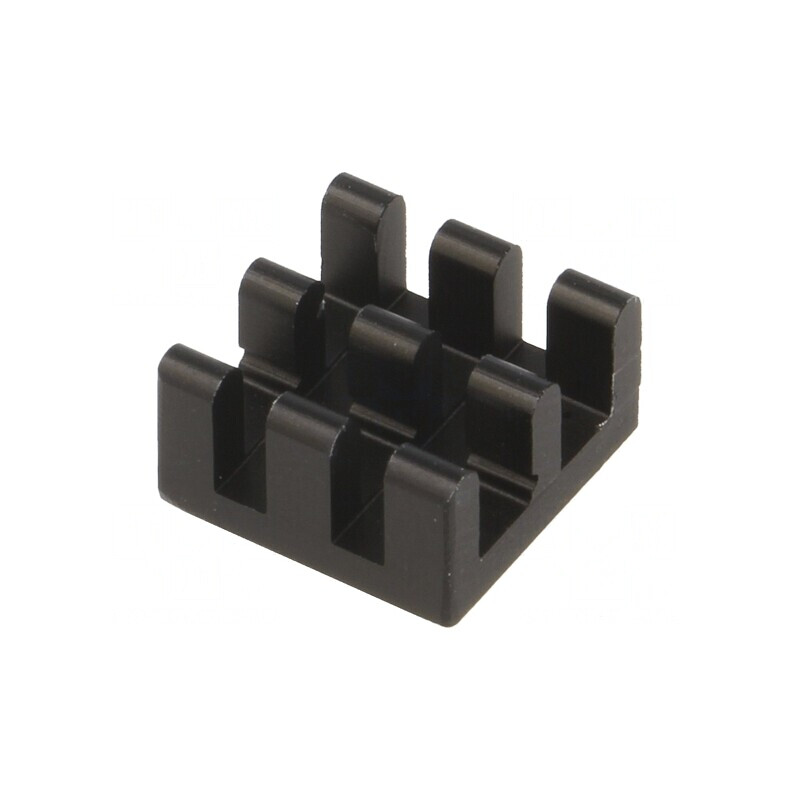Radiator Aluminiu Negru 11x11x6mm | Electronic-mag.ro | Componente Electronice