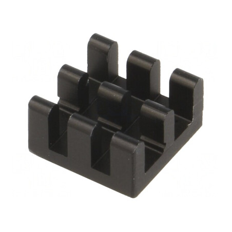 Radiator Aluminiu Negru 11x11x6mm | Electronic-mag.ro | Componente Electronice