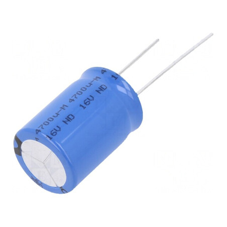 Condensator Electrolitic THT 4.7mF 16V Ø18x25mm | Electronic-mag.ro | Componente Electronice